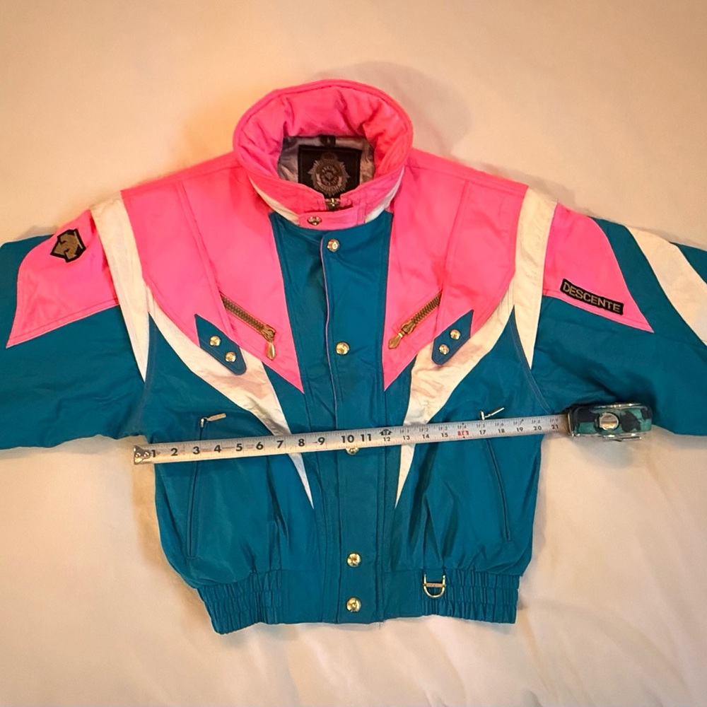 Descente Pink & Turquoise Ski Jacket - Picture 12 of 15